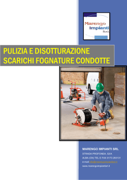 pulizia e disotturazione scarichi fognature condotte