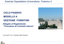 Gestione Fornitori - Azienda Ospedaliera Universitaria Federico II