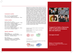 I rapporti tra Italia e Germania dalla riunificazione tedesca alla crisi