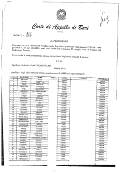 DECRETO N. rî - Comune di Andria