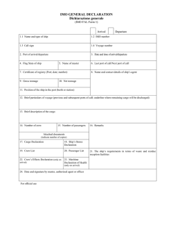 IMO GENERAL DECLARATION Dichiarazione generale