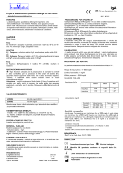 Kit per la determinazione quantitativa delle IgA nel siero umano