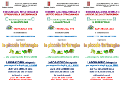 Scarica il volantino del laboratorio delle piccole tartarughe