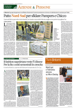 Patto Nord-Sudper sfidare Pampers e Chicco