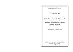 Rautenberg: Editoria e ricerca in Germania