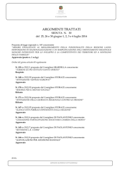 SEDUTA DEL CONSIGLIO REGIONALE