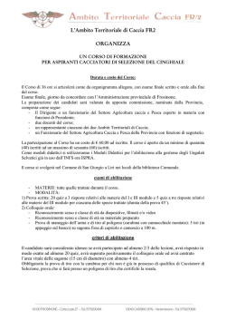 Programma - Ambito Territoriale Caccia &ndash; Frosinone 2