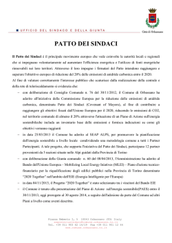 PATTO DEI SINDACI - Comune di Orbassano