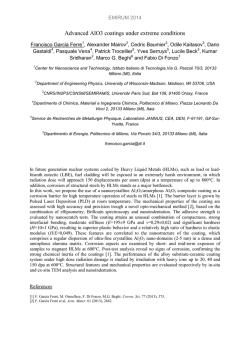 Advanced AlO3 coatings under extreme conditions - EMIR