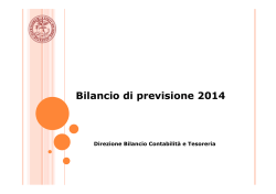 Slide del bilancio unico preventivo 2014