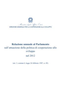 e Parte Generale - Cooperazione Italiana allo Sviluppo