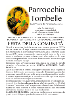 Parrocchia Tombelle - Parrocchia di Tombelle