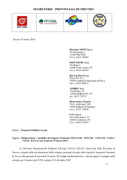 2014 3 19 TPL TV sciopero - Filt CGIL Regionale Veneto