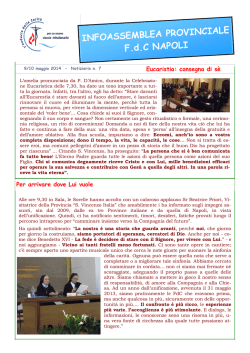 INFOASSEMBLEA PROVINCIALE F.d.C NAPOLI