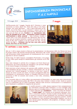 INFOASSEMBLEA PROVINCIALE F.d.C NAPOLI