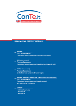 INFORMATIVA PRECONTRATTUALE - Preventivo Assicurazione Auto