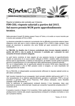 Comunicato incontro CCSL