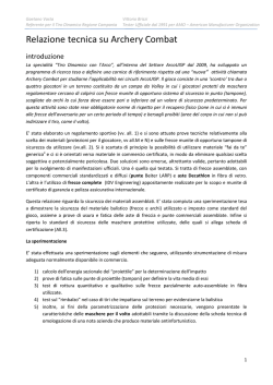 Test Materiali per Archery Combat
