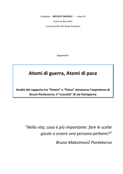 Tesina Niccol&ograve; Baldelli - Liceo Classico Scientifico XXV Aprile