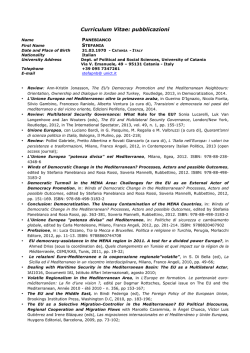 Curriculum Vitae: pubblicazioni - Università degli Studi di Catania