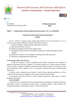 PIANO ATA 2014 2015 - Istituto Comprensivo Campi Salentina
