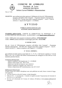 Esito di gara efficientamento