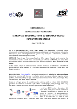 LE FRANCESI EBOO SOLUTIONS ED ESI GROUP TRA GLI