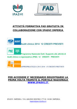 ATTIVIT&Agrave; FORMATIVA FAD GRATUITA IN