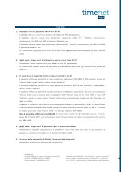 Scarica le FAQ del servizio WLR