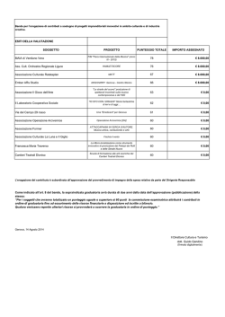 Esito Bandi Creativi