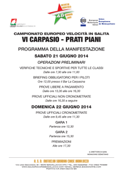 Programma per piloti - Squadra Corse Badalucco