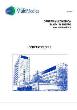 Company Profile 2014 - Gruppo MultiMedica