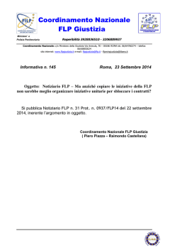 Coordinamento Nazionale FLP Giustizia