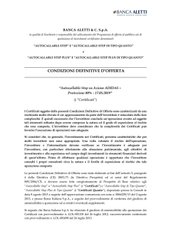 20140423 Autocallable Condizioni definitive di