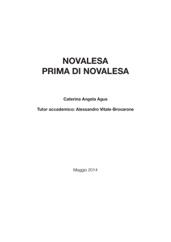 Novalesa prima di Novalesa - Quaderno n. 1