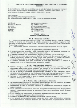 contratto decentrato personale docente
