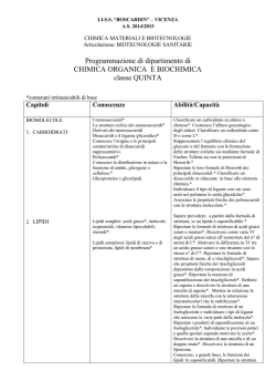 Chimica organica e biochimica 5 anno sanit