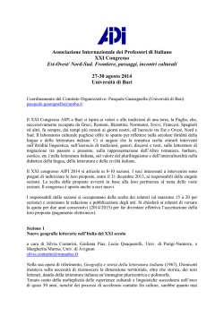 Bando Convegno AIPI Bari 2014 - AIPI