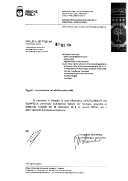 nota prot. AOO. 152/10530 del 11/09/2014.