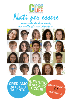 Nati per essere - Fondazione COLOR YOUR LIFE