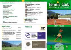 Depliant Informativo - TC Chatillon Saint Vincent