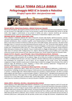 NELLA TERRA DELLA BIBBIA