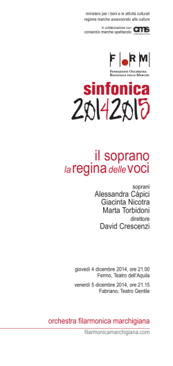 scarica il programma di sala - Orchestra Filarmonica Marchigiana