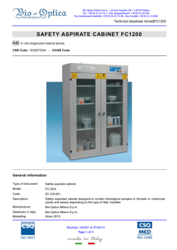 SAFETY ASPIRATE CABINET FC1200 - Bio