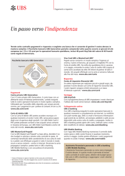 Pacchetto bancario UBS Generation