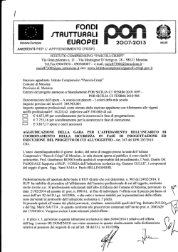 Pubblicazione verbali aggiudicazione per incarico