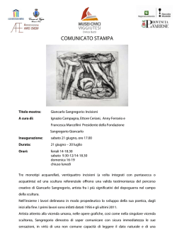 COMUNICATO STAMPA - Atelier Capricorno