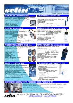 Presentazione termometri e datalogger