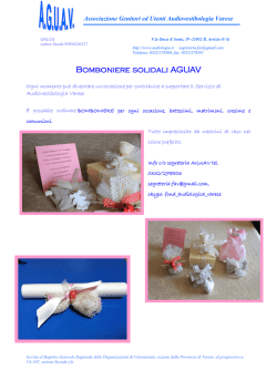 Bomboniere solidali AGUAV - FONDAZIONE AUDIOLOGIA VARESE