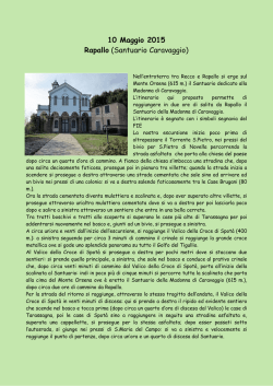 10 Maggio 2015 Rapallo (Santuario Caravaggio)